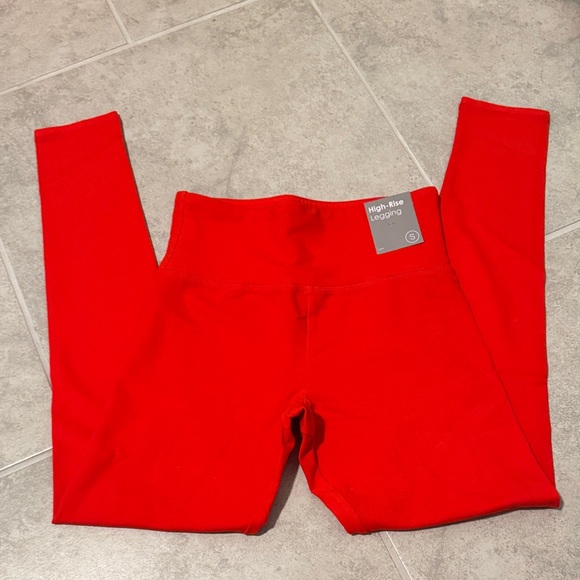 Forever 21 Pants - Forever 21 Women Red High-Waist Activewear Leggings